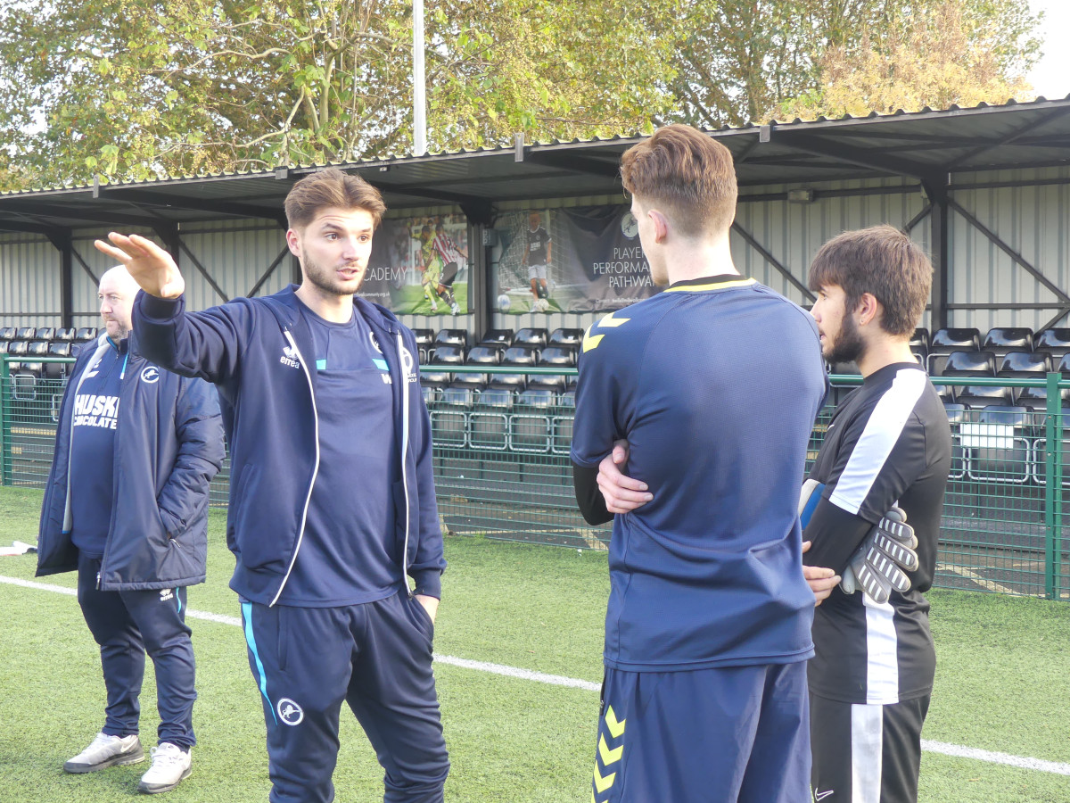 Millwall FC duo Shaun Hutchinson and Matija Sarkic visit Millwall Community Trust's Post-16 Football and Education programme