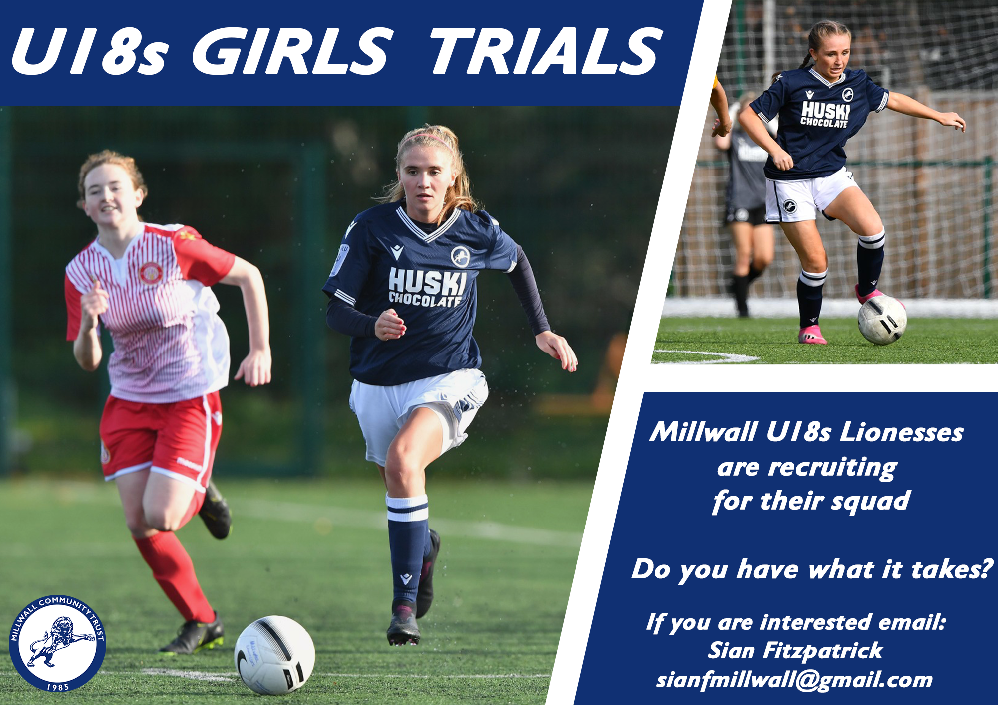 Millwall Community Trust - Millwall Lionesses U18s Squad Trials