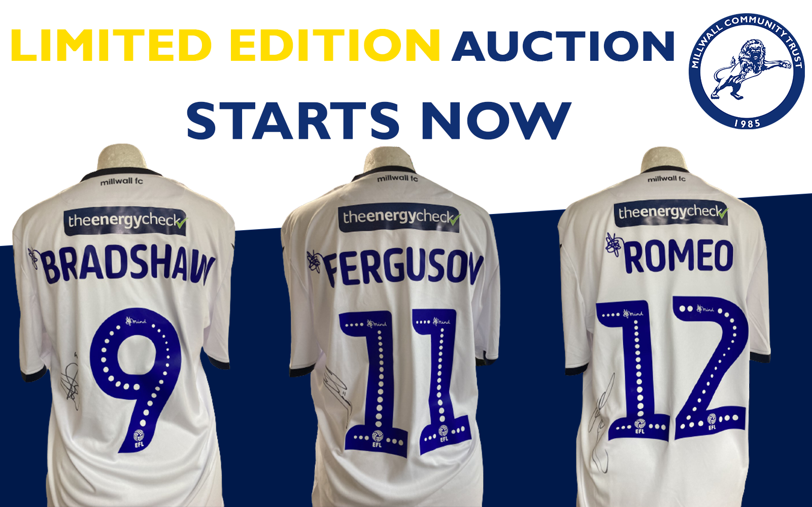 Millwall Community Trust - Millwall Player Signed Jersey Auction