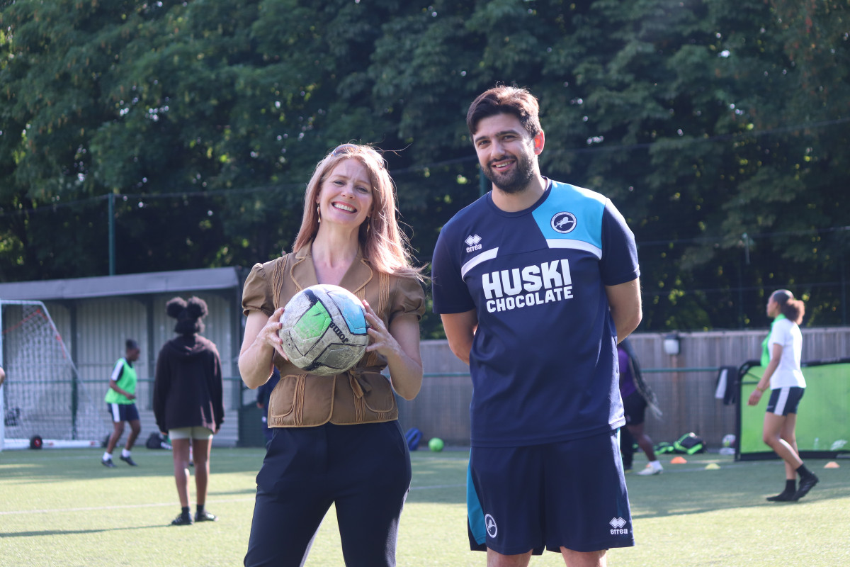 Councillor Rachel Bentley visited Millwall Community Trust’s Premier League Kicks programme on Monday evening