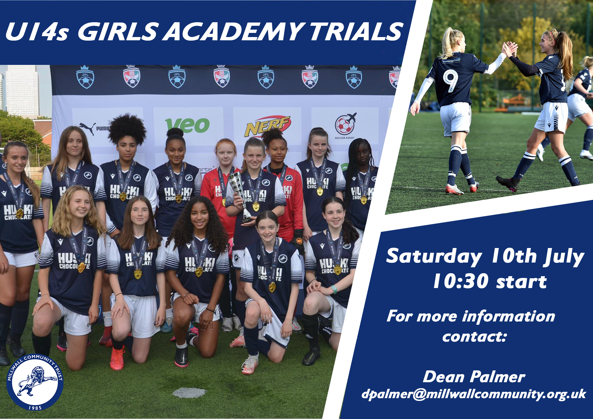 Millwall Community Trust - U14s Millwall Lionesses Open Trial