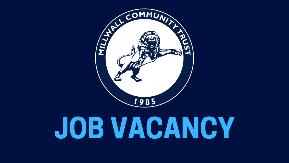 Millwall Community Trust hiring Project Co-Ordinator for Premier League Kicks programme.