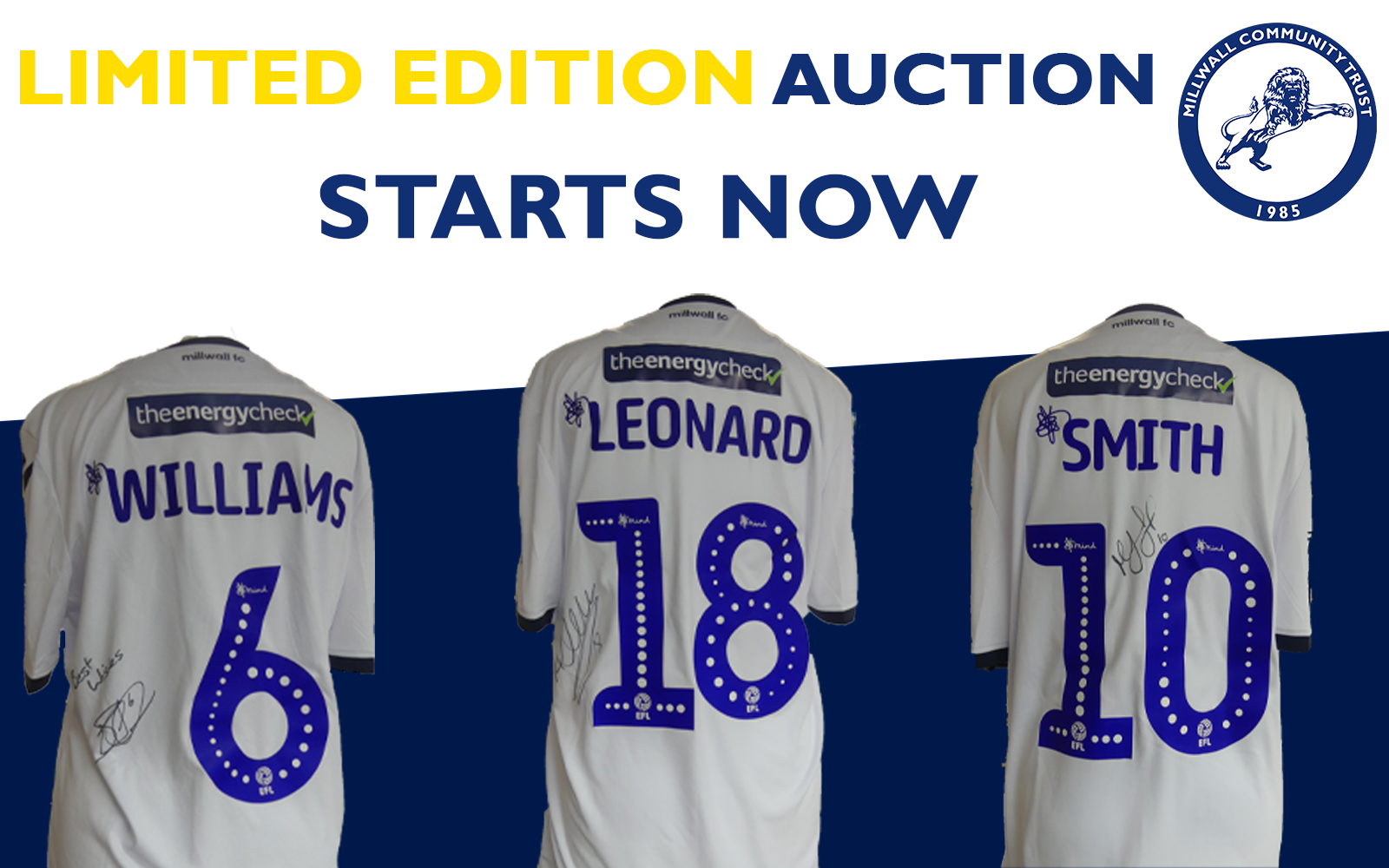 Millwall Community Trust - Signed Jersey Auction