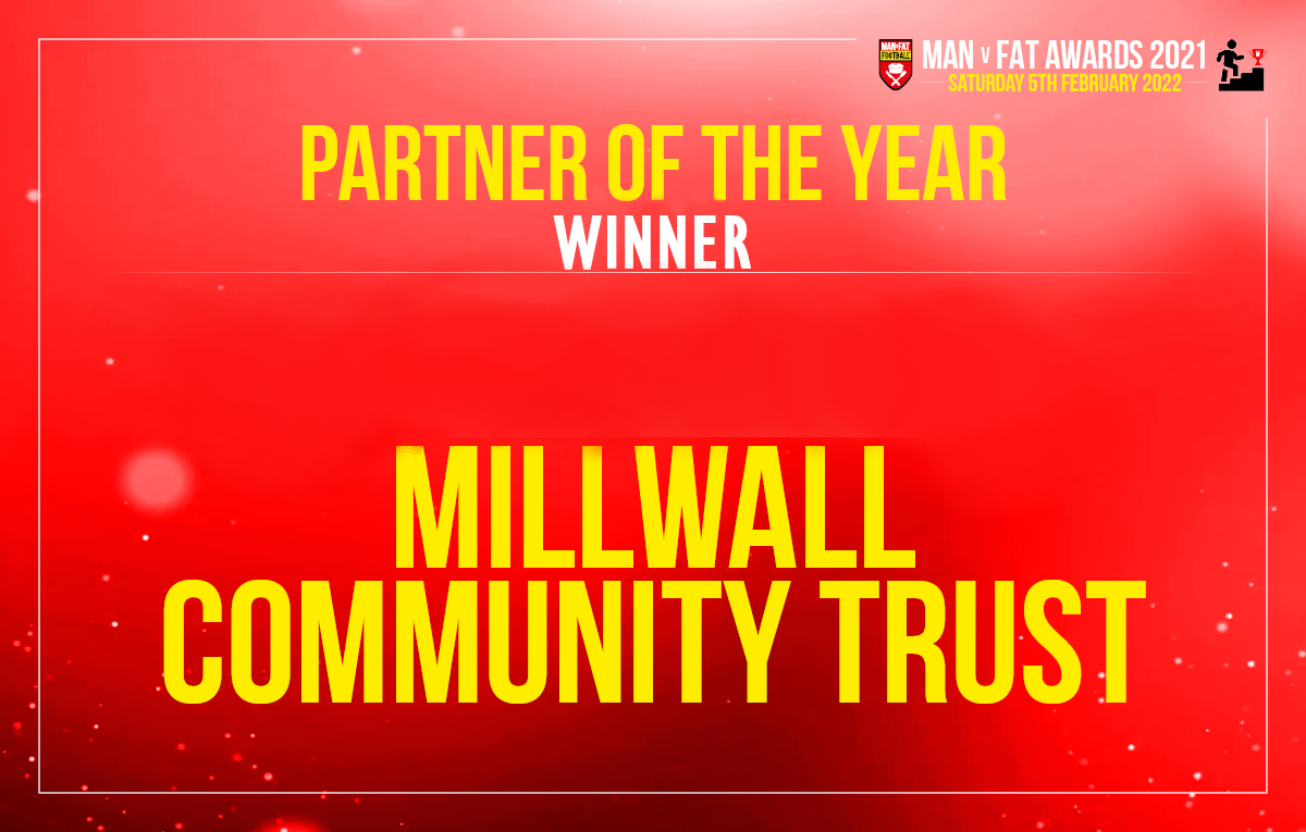 Millwall Community Trust win MAN v FAT – Partner of the Year award