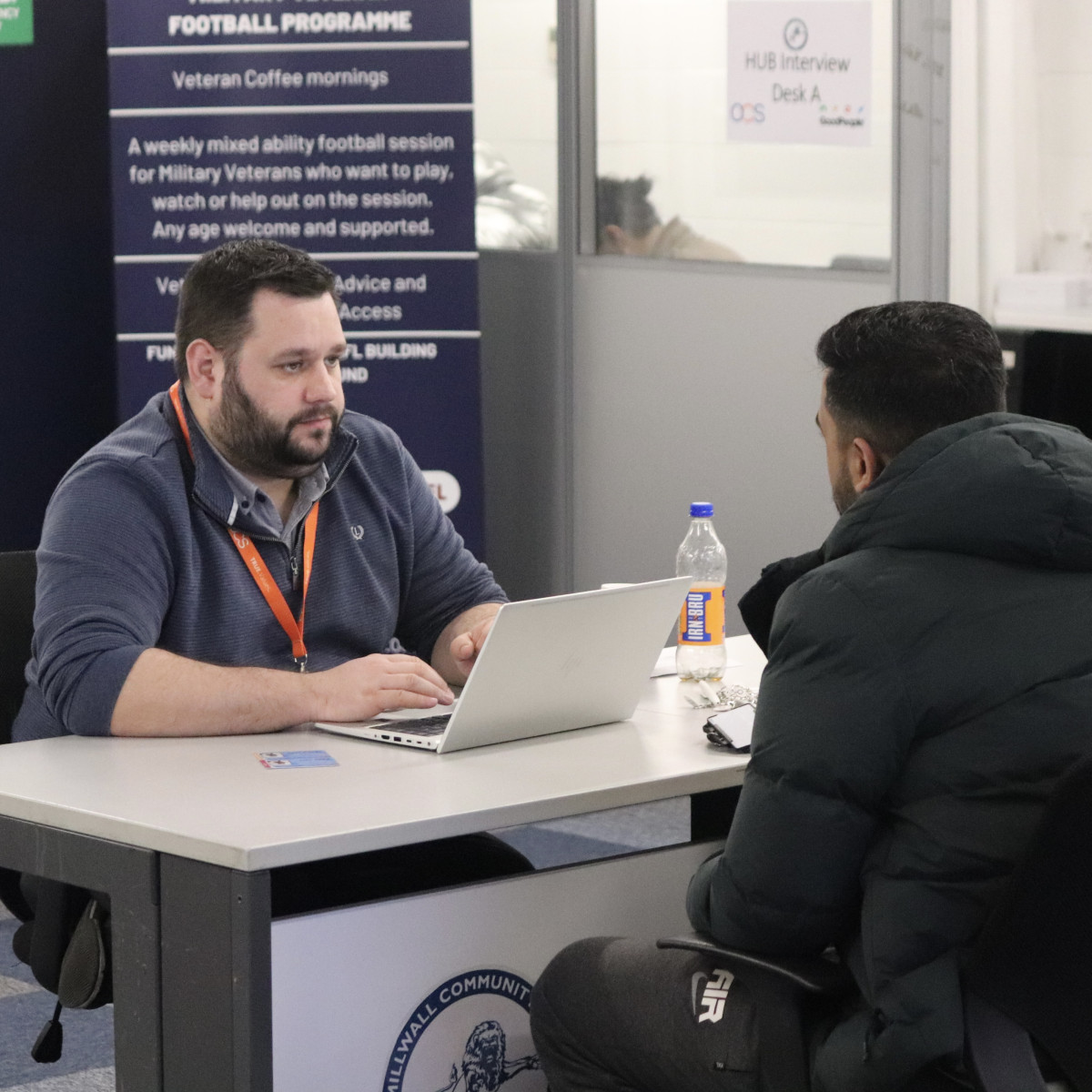 OCS in partnership with Millwall Community Trust and Good People held an Area Relief Security Officers Recruitment Event at The Lions Centre on Tuesday