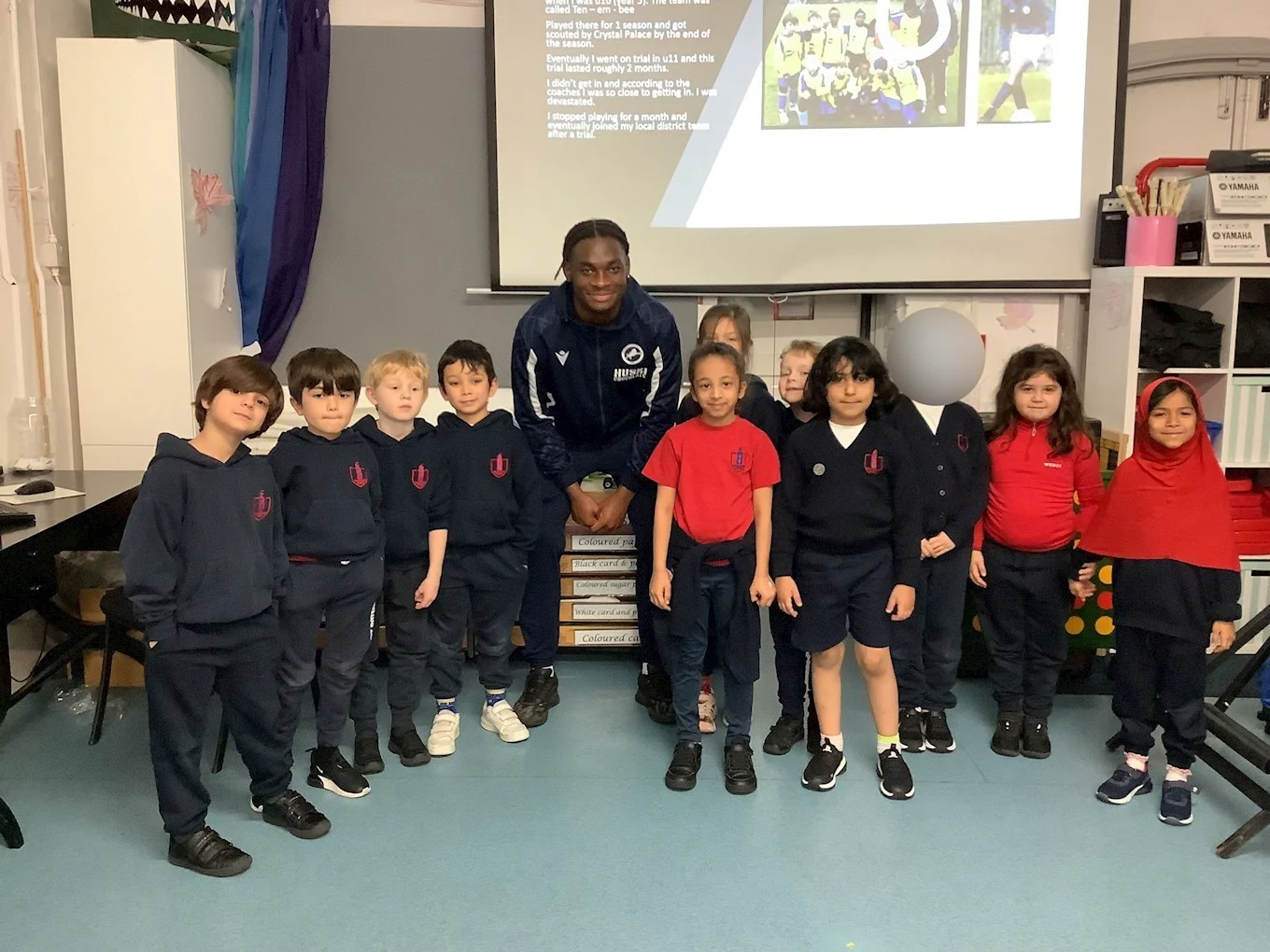 Millwall Community Trust - Chin Okoli visits Faraday School