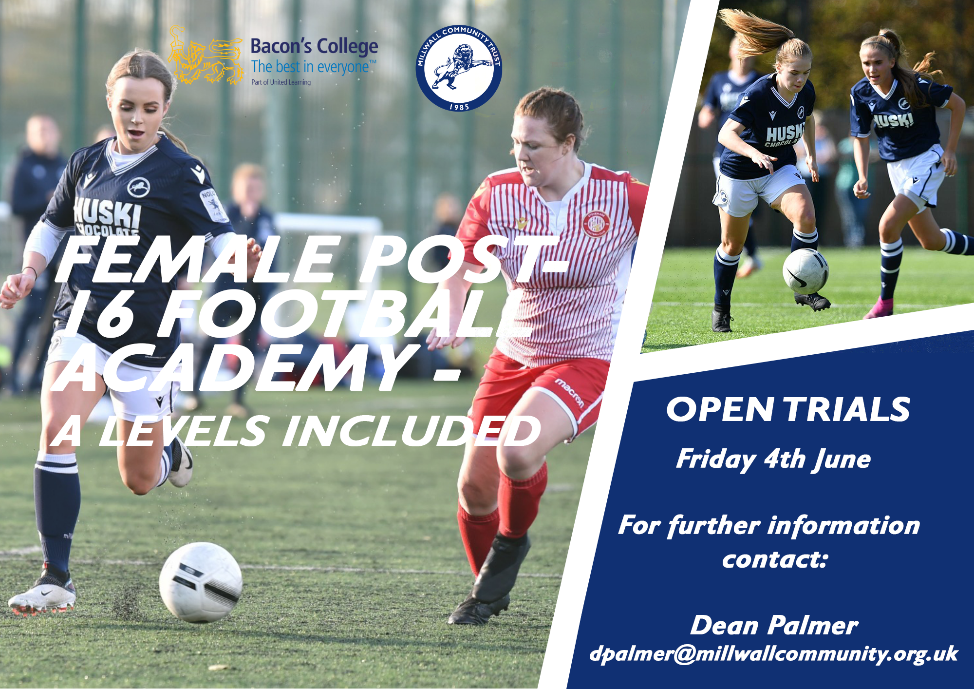 Millwall Community Trust - Millwall Lioness heads up Female Post-16 Football Academy