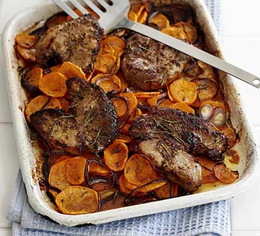 Millwall Community Trust - Lamb steaks with rosemary sweet potatoes