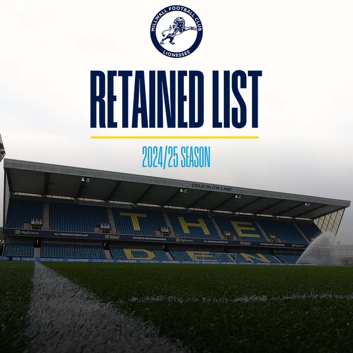 Millwall Lionesses has confirmed its retained list for the 2024/25 season