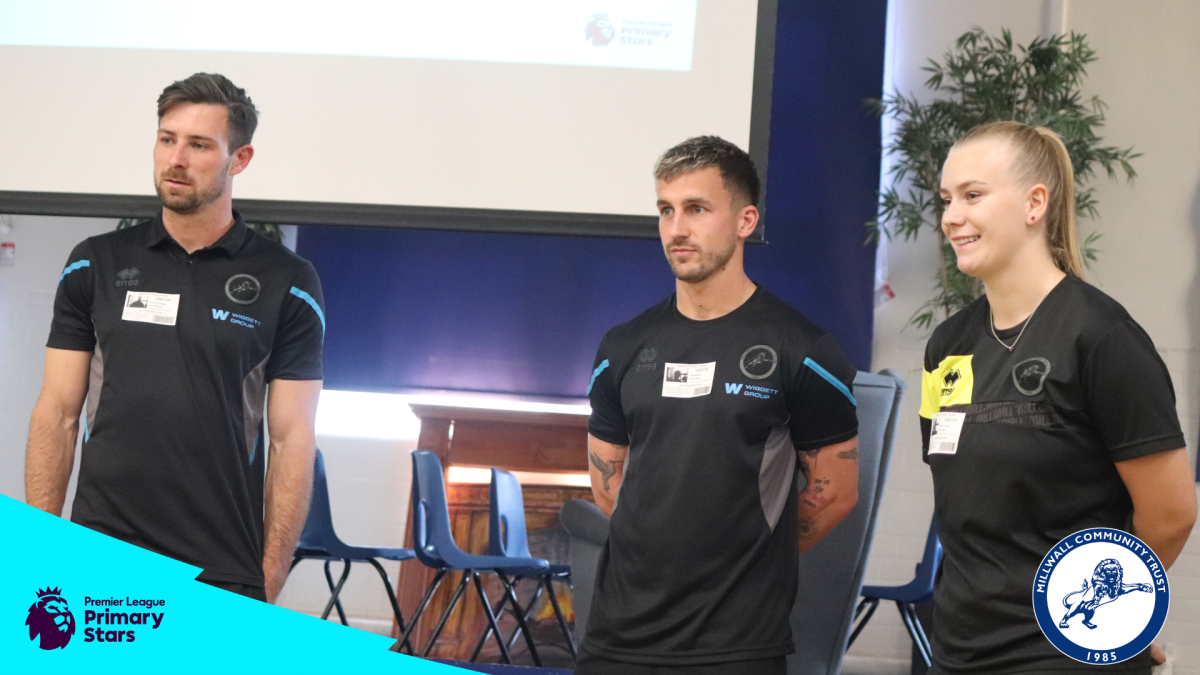 Millwall FC Stars Joe Bryan and Ryan Leonard Visit Ilderton Primary School for Premier League Primary Stars Youth Mental Health Day