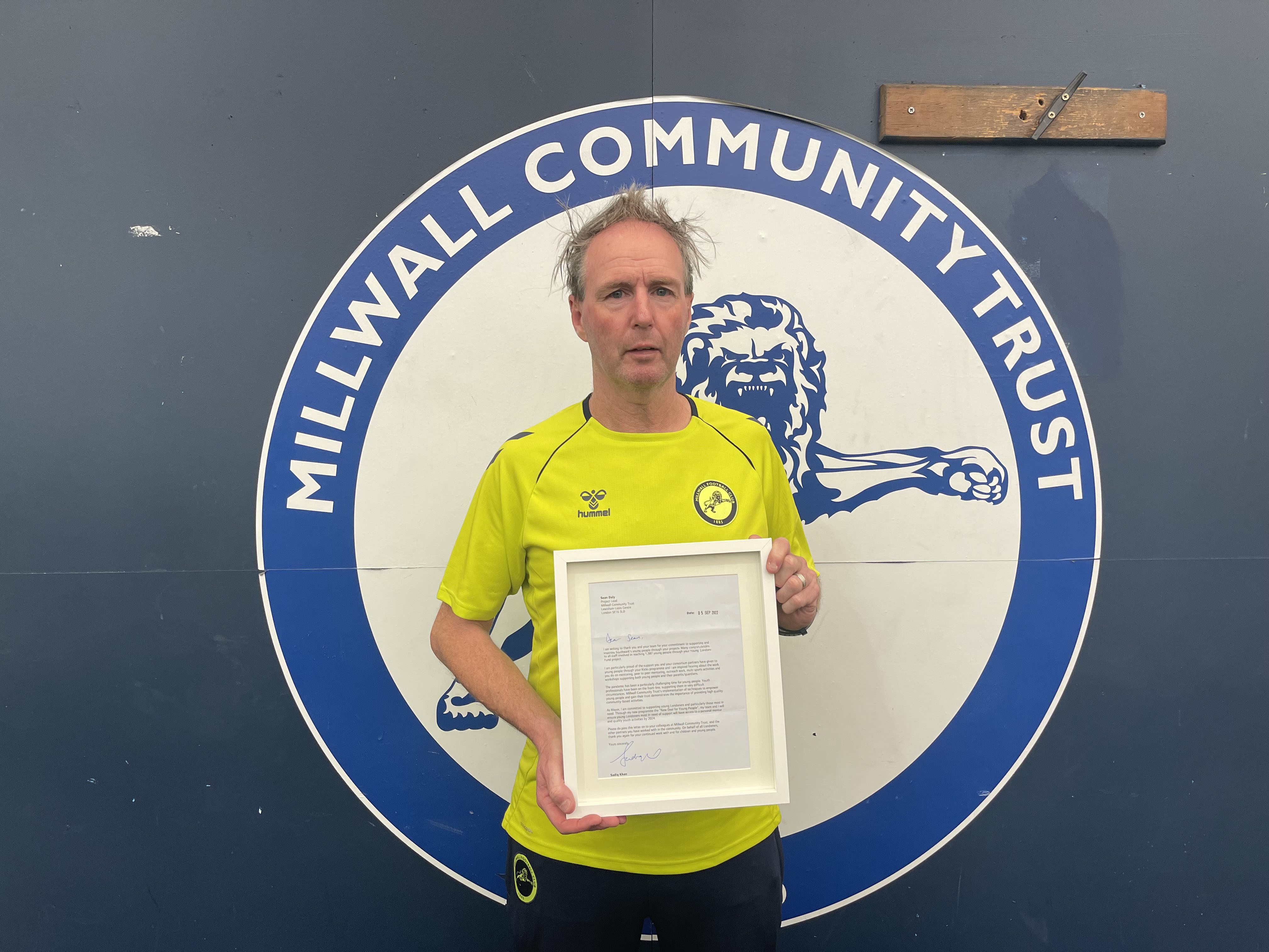 Millwall Community Trust receive recognition for community work from the Mayor of London