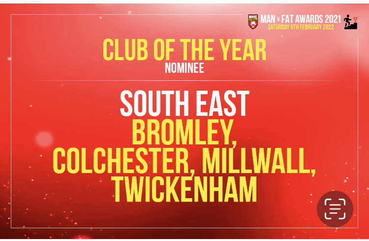 Millwall Nominated for 3 MAN v FAT Awards Tomorrow Night