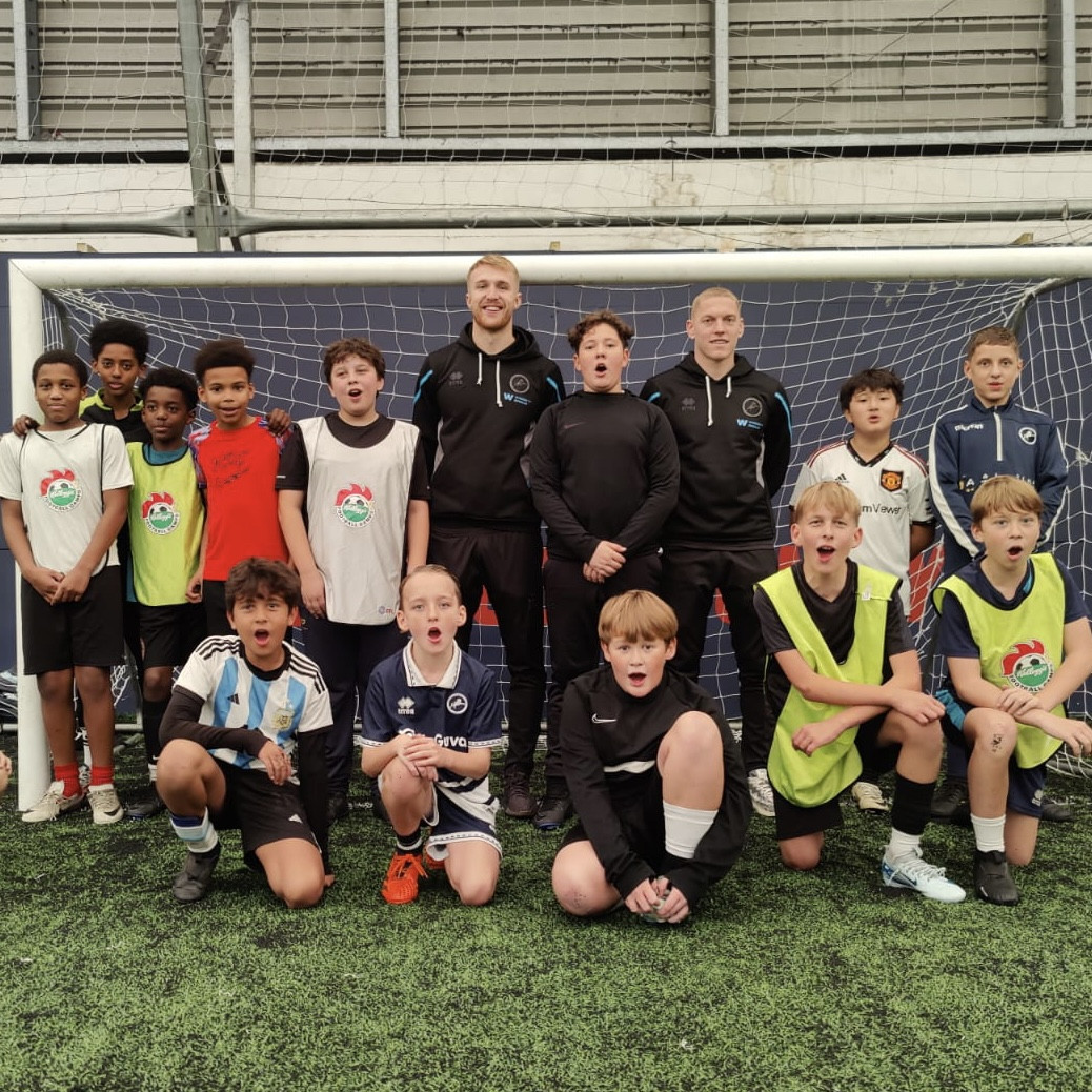 Millwall FC first-team players Casper De Norre and Connal Trueman visited Millwall Community Trust’s (MCT) October Holiday Camp at The Lions Centre