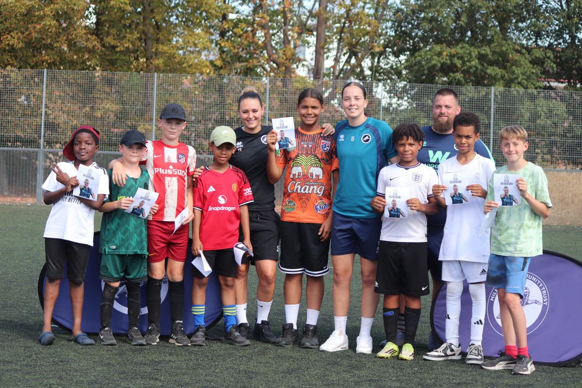 Millwall Lionesses’ Ella Rutherford visits MCT’s Summer Holiday Camp