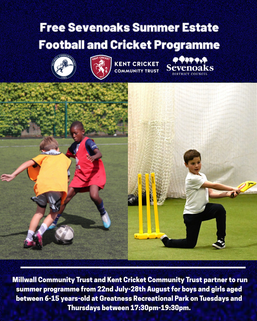 Millwall Community Trust and Kent Cricket Community Trust continue their free Football and Cricket Programme tonight