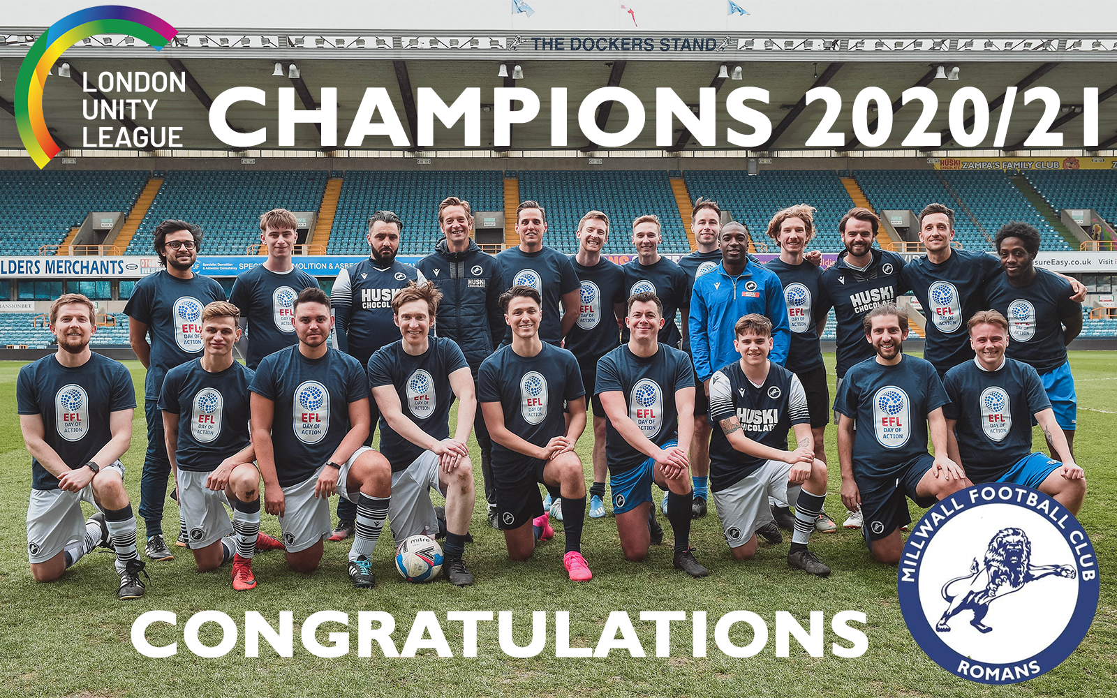 Millwall Community Trust - Millwall Romans Crowned London Unity League Champions 2020/21